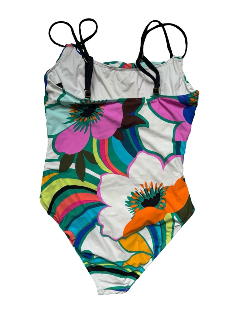 GREAT CONDTN La Blanca Floral Print One-Piece Swimsuit in Pink, Blue and Green - Picture 4 of 4